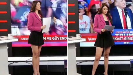 Yayını gölgede bırakan kıyafet!